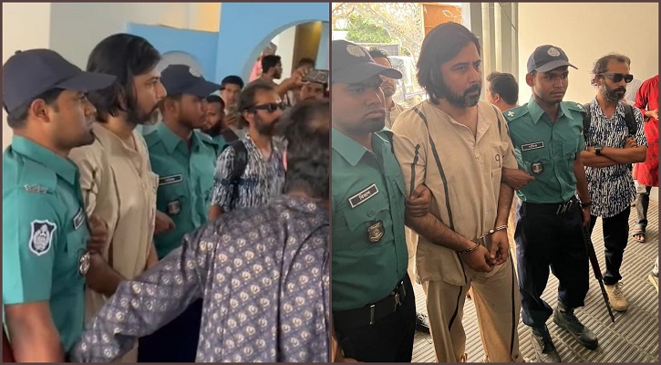 গুলশানে কয়েদির বেশে দেখা মিলল নিশোর
